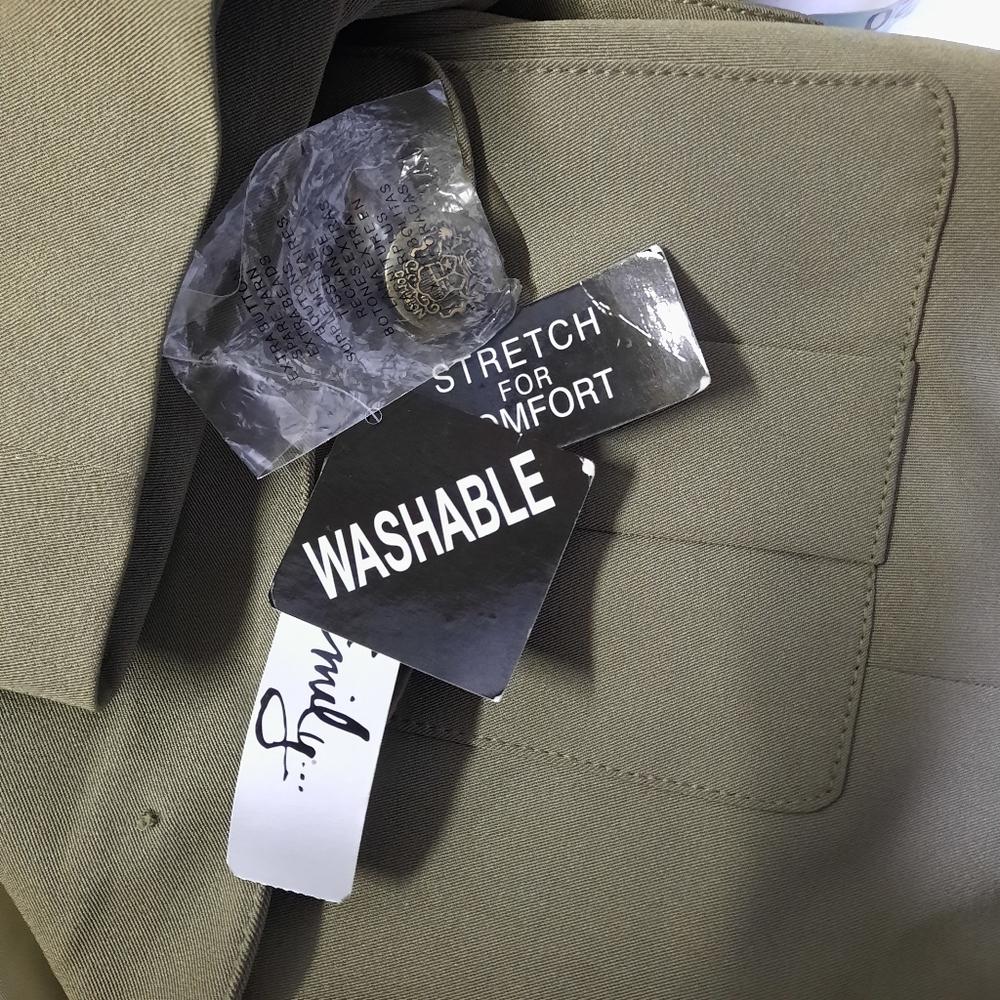 Emily Pant Suit Womens Size 14W Olive Green - Picture 4 of 8